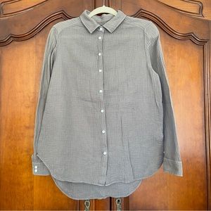 Outerknown Costa Cotton Gauze Button Down Shirt in Taupe | Size XS